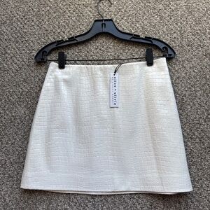 Alice and Olivia vegan leather croc embossed skirt